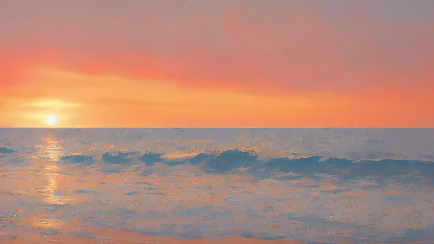 93绝美日出海面壁纸,新的一天元气满满!