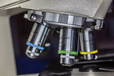 转换器,带物镜的显微镜物转换器背景