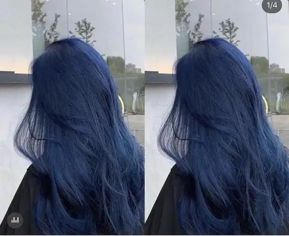 1,黑色不能直接染蓝色,先褪色或染,染发对发质伤害很大,建议褪色后