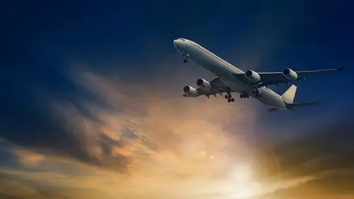 首页 飞机 客机在天空,黄昏,阳光下飞行 壁纸 下载 2560x1440 qhd