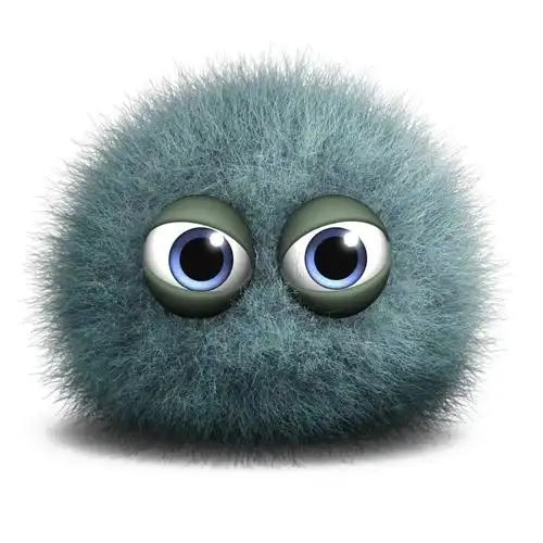 灰尘,3d 卡通怪物