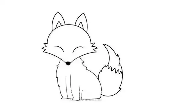 卡通狐狸简笔画画法步骤图片,图片,简笔画-学笔画