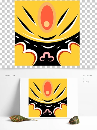 中国风京剧脸谱巨灵神