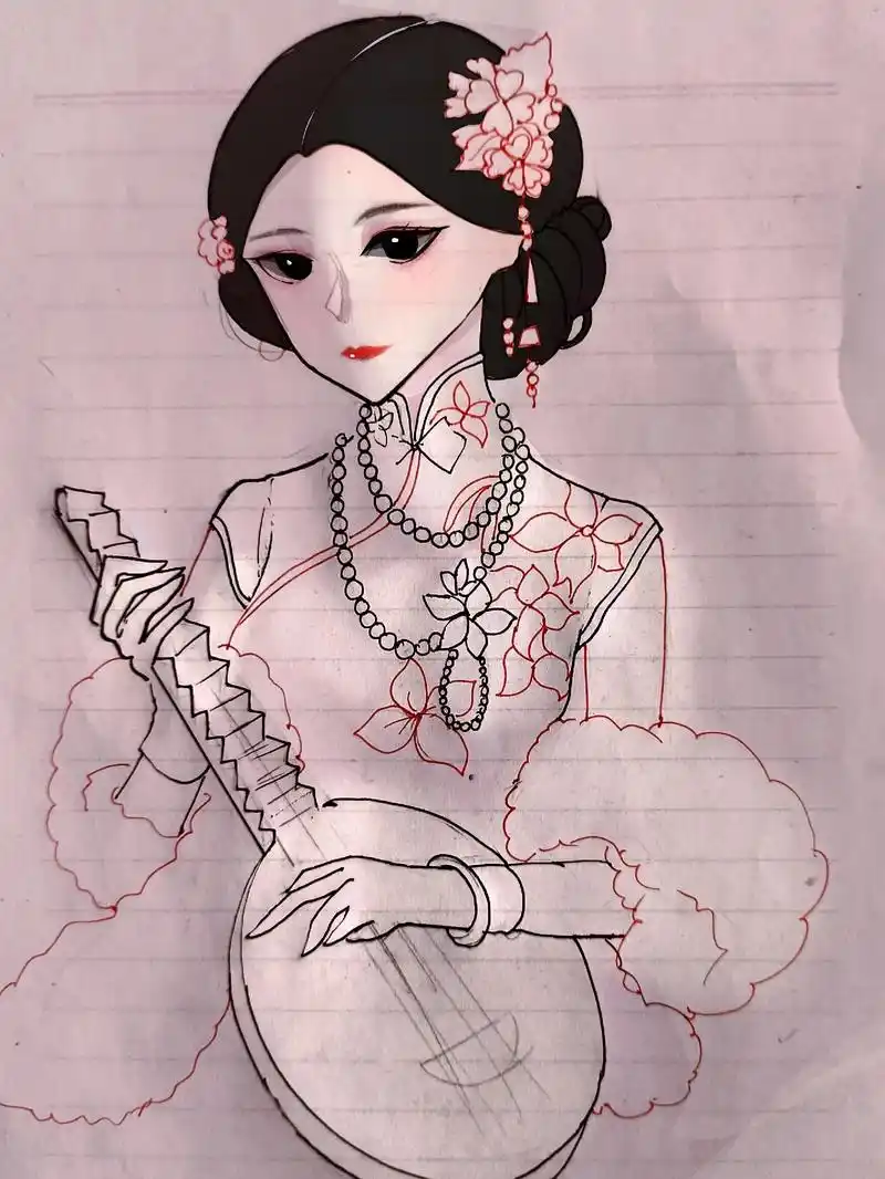 画一个十三娘#红蝶#绘画 #每日一画 #第五人格 #游戏  - 抖音