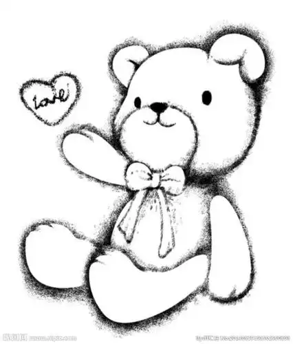 可爱简笔画小熊图片素材可可 卡通小熊的简单画法各种表情的小熊