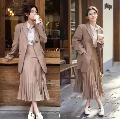 "西装 裙子"有多高级?跟着时尚博主学,打造"娘man "风