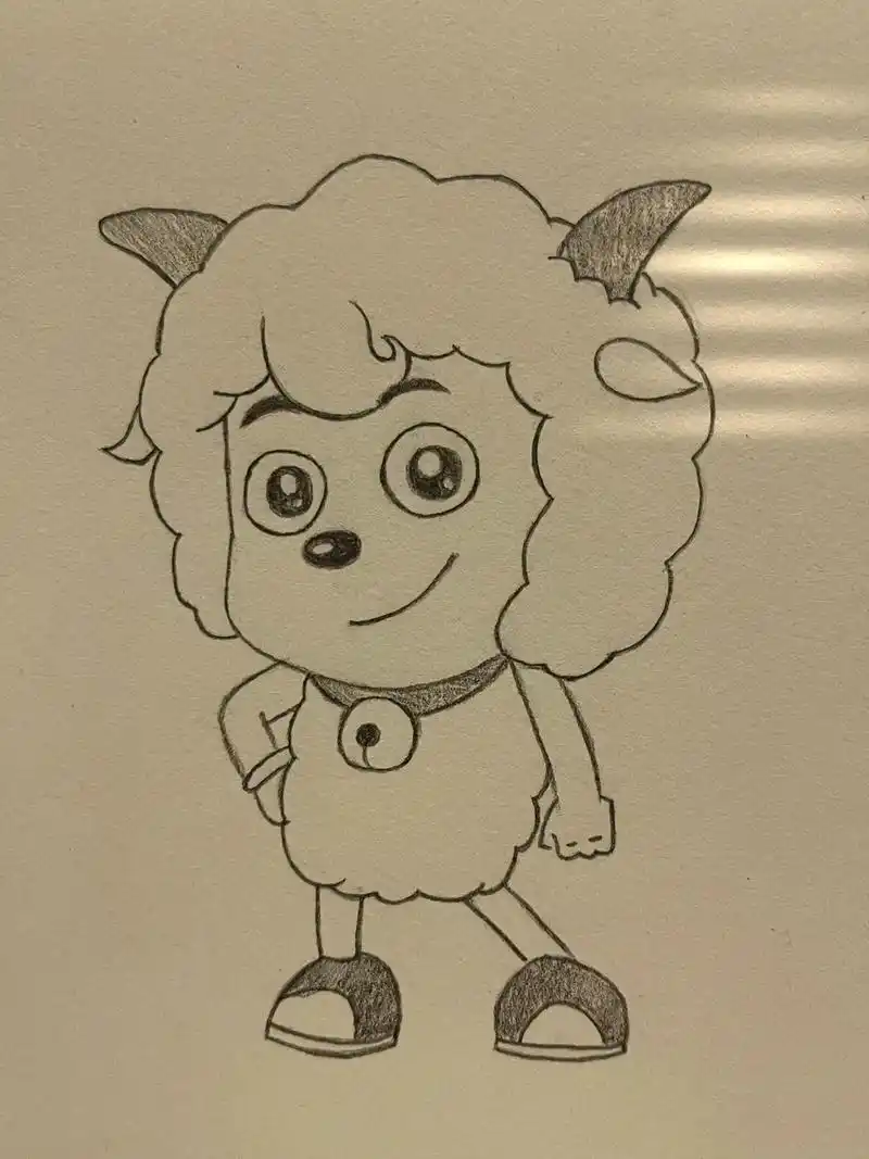 no.57简笔画-"喜羊羊-童年的回忆"#绘画临摹 #喜羊羊 - 抖音