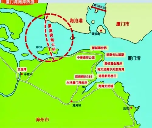 海门岛在九龙江出海口处,位于厦门之西,属龙海市浮宫镇.
