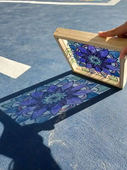 创意玻璃画——曼陀罗花