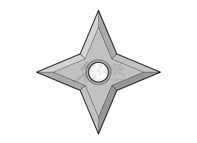 怎么画忍者飞镖