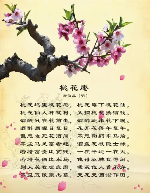 《桃花庵》 明 唐寅(唐伯虎)