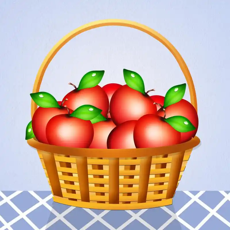 篮子里的苹果,苹果在篮子里的插图