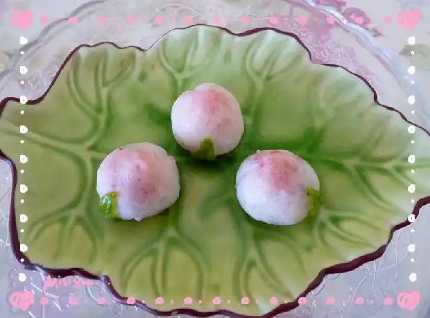 跟大师学做国宴甜点桂汁山药寿桃