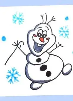 可乐姐姐学画画-儿童卡通画跟我一起学吧 :  一起来画 超可爱的雪宝