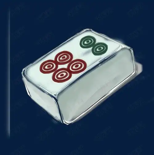 麻将六筒卡通风格插画手绘