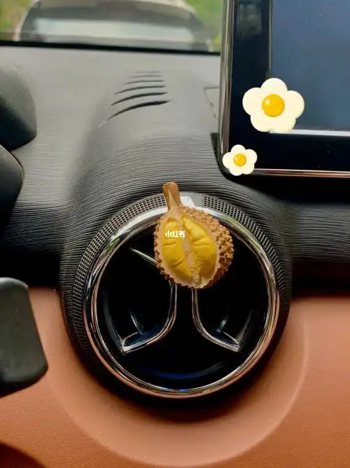 自从车上摆了这个榴莲,每天都好馋