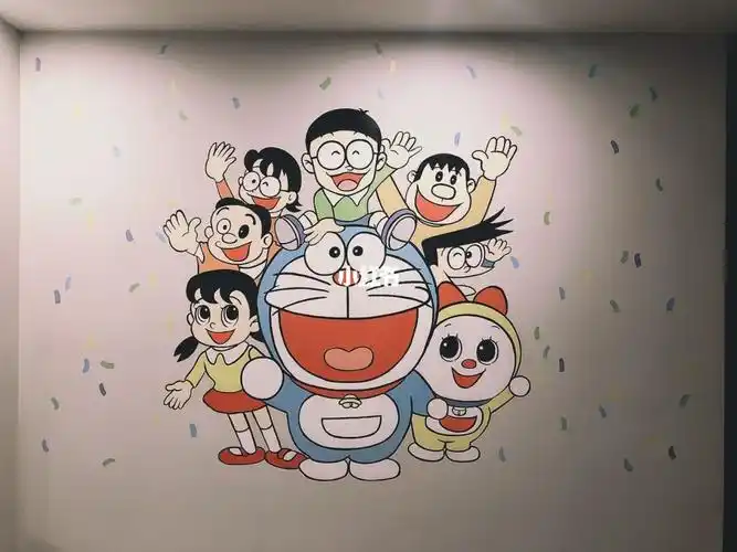 可爱机器猫墙绘手绘