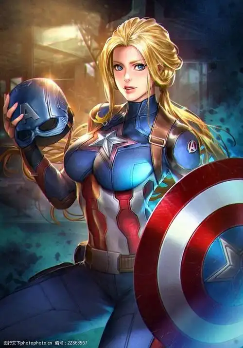 漫威 动画 美国队长 钢铁侠 女版 设计 动漫动画 动漫人物 300dpi jpg