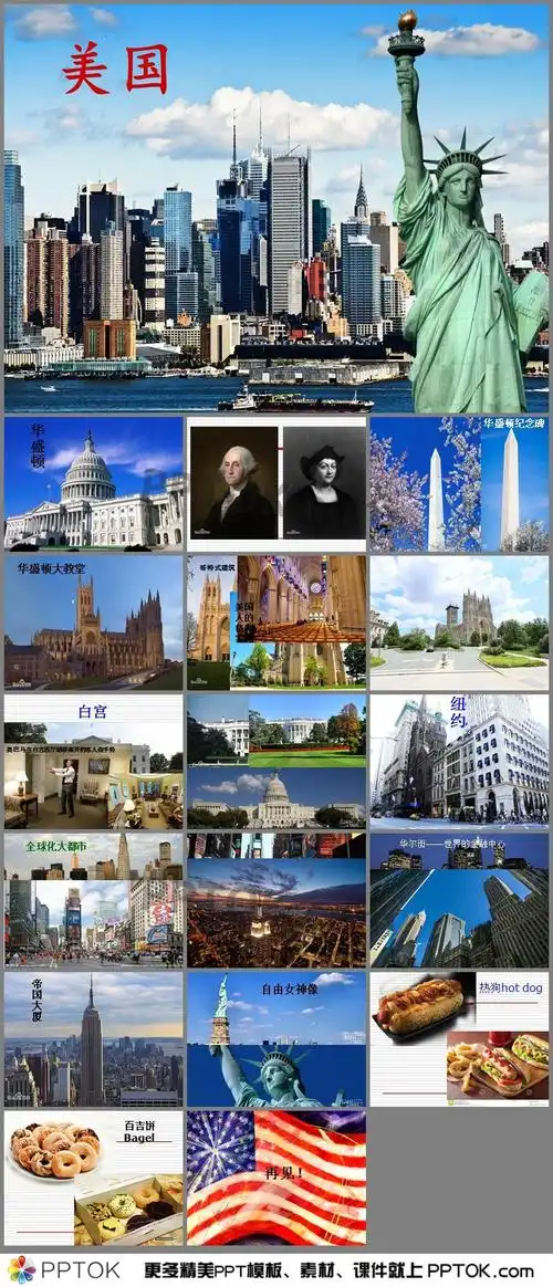 关于美国旅游景点的ppt