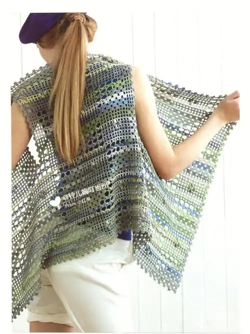 一片式钩针披肩衣图解