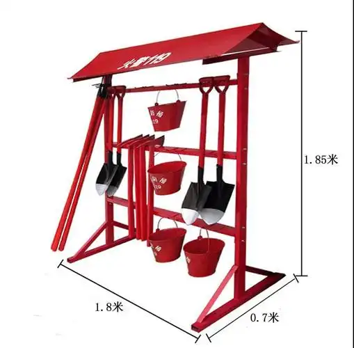 消防架 北京消防器材架钩桶锹斧全套