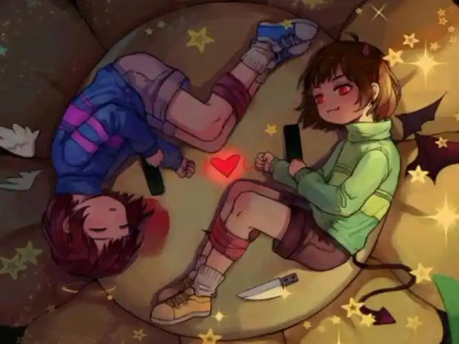 frisk和chara萌图第二弹