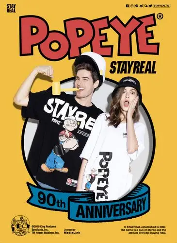 stayreal x popeye 爱与正义联手同盟!90周年联名企划
