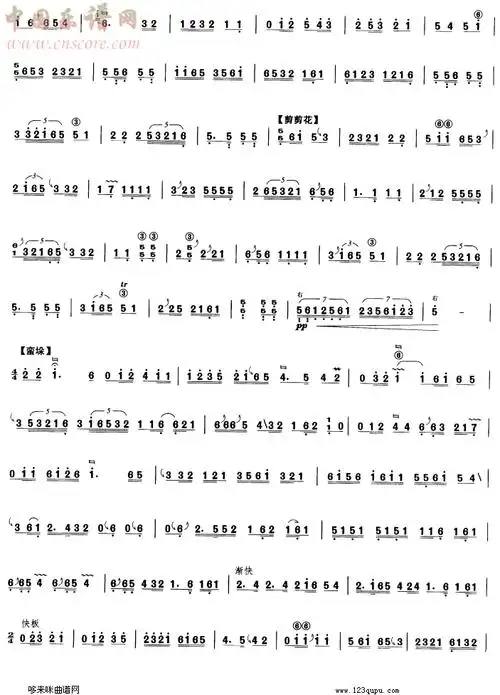 河南曲牌联奏古筝谱