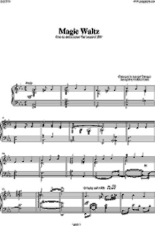 magic waltz-钢琴谱(钢琴曲)-海上钢琴师 歌谱简谱网