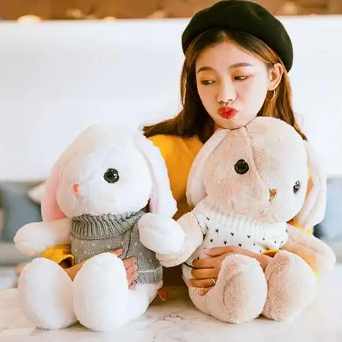 垂耳兔兔子毛绒玩具公仔大号可爱女生抱枕床上睡觉玩偶布娃娃礼物