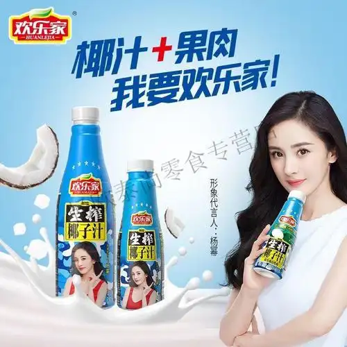欢乐家生榨椰子汁植物蛋白牛奶饮品500ml果肉椰汁新日期整箱 【1.