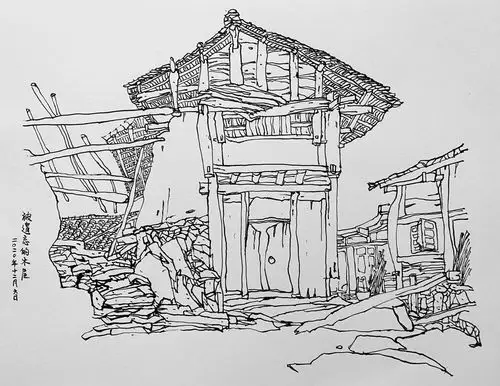 6)黄艾《水性笔风景速写》临摹2(2020.3-2020.12)