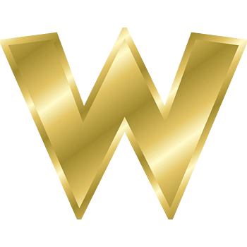 金色字母w