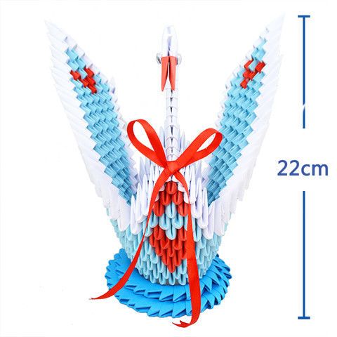 成品天鹅三角插手工材料亲子创意diy礼物折纸小三角包手工作业