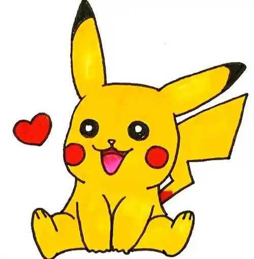 可爱皮卡丘简笔画 皮卡丘简笔画步骤图