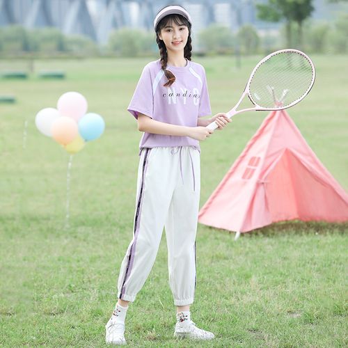 少女女装高中中学生休闲运动套装2021年新款初中女孩休闲运动套装