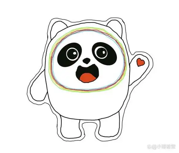 冬奥会吉祥物冰墩墩简笔画怎么画?步骤图教学,手残党也能学