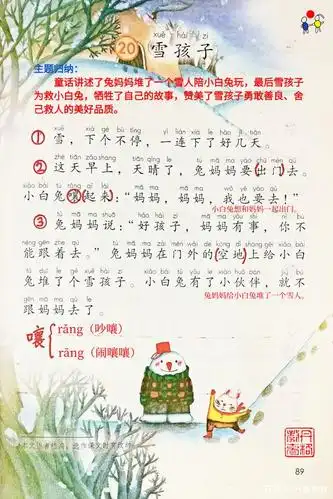 《雪孩子》是部编版语文教科书二年级(上册)第20课的课文,该文是一篇