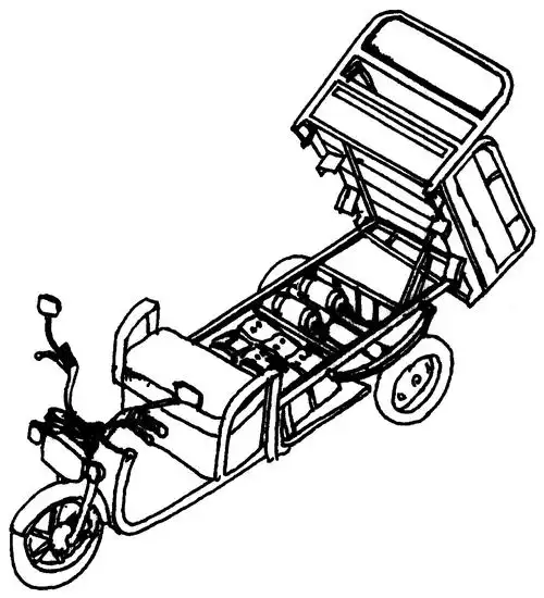 双直流电机联动电动三轮车