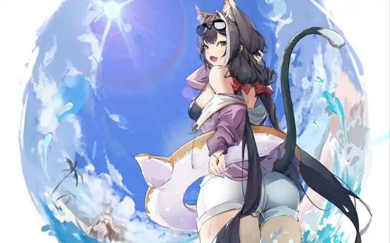 【公主链接凯露绘画过程】来跟猫猫玩水水