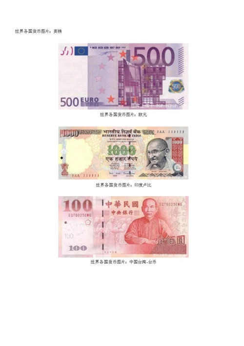 各国货币图片大全 的.doc