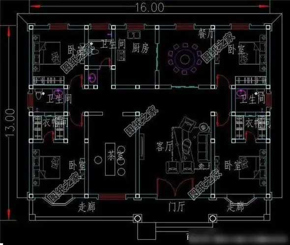 农村自家建的砖混结构一层房图,老家有地就能建,好看实用|户型图|别墅