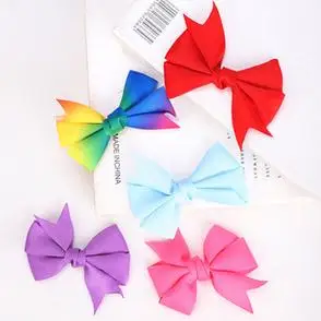厂家直销 7cm韩系彩色蝴蝶结 头饰发饰配件 服装鞋帽装饰辅料