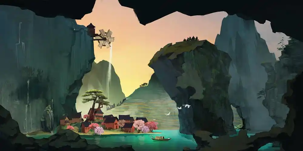 世外桃源|插画|概念设定|纸遥 - 原创作品 - 站酷 (zcool)