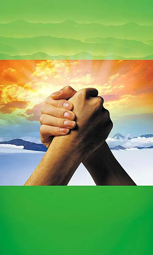 共赢企业文化宣传海报psd背景素材