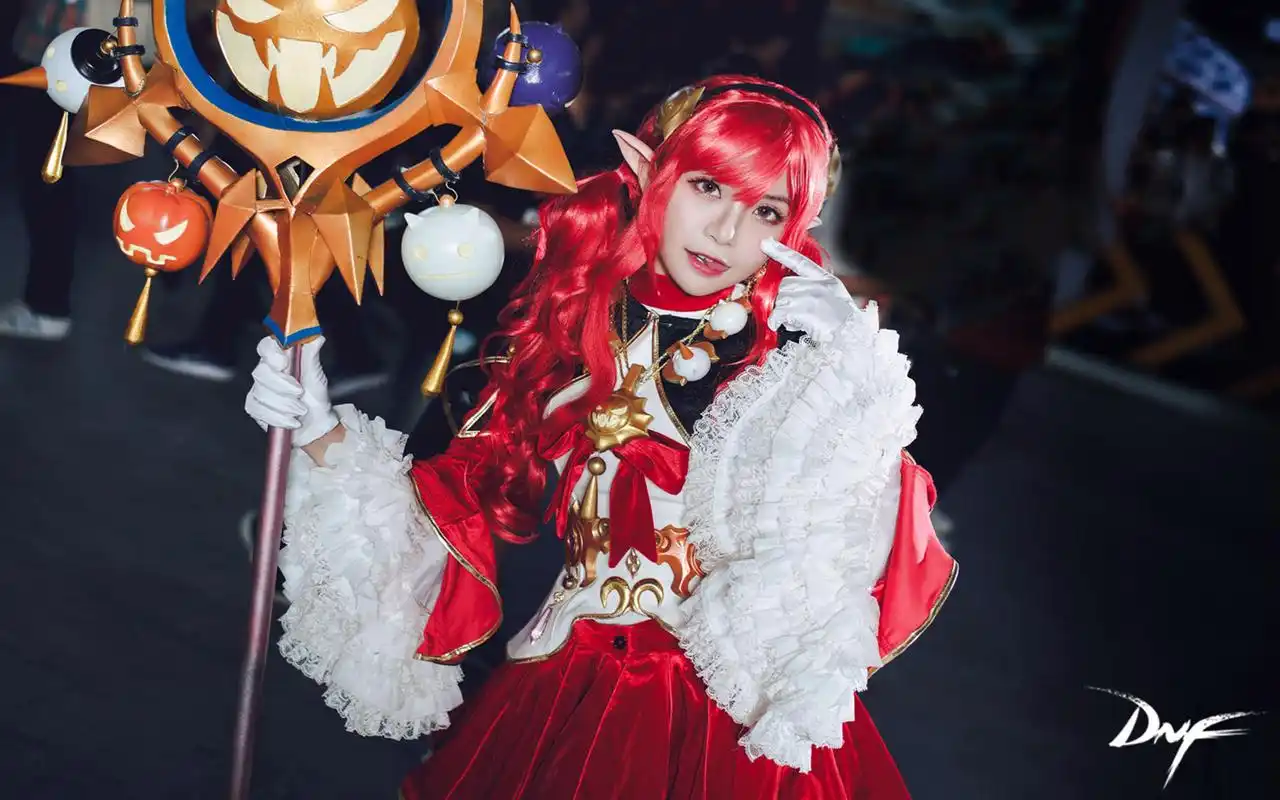 dnf超可爱的奶妈和元素cosplay图片壁纸