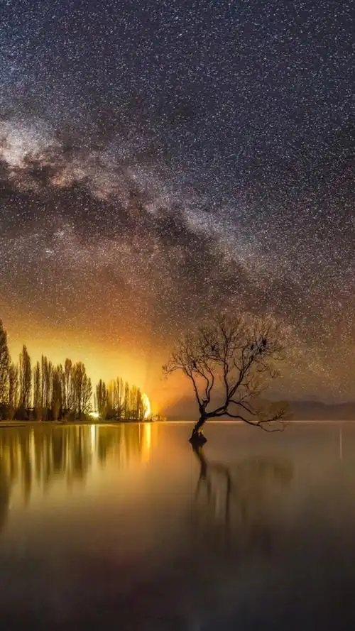 唯美夜晚星空风景