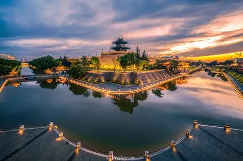 西安城市风光东北城角雾霾过后必定守得云开见月明