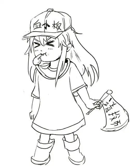 血小板漫画人物简笔画
