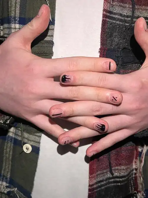 超耐看的男士美甲!